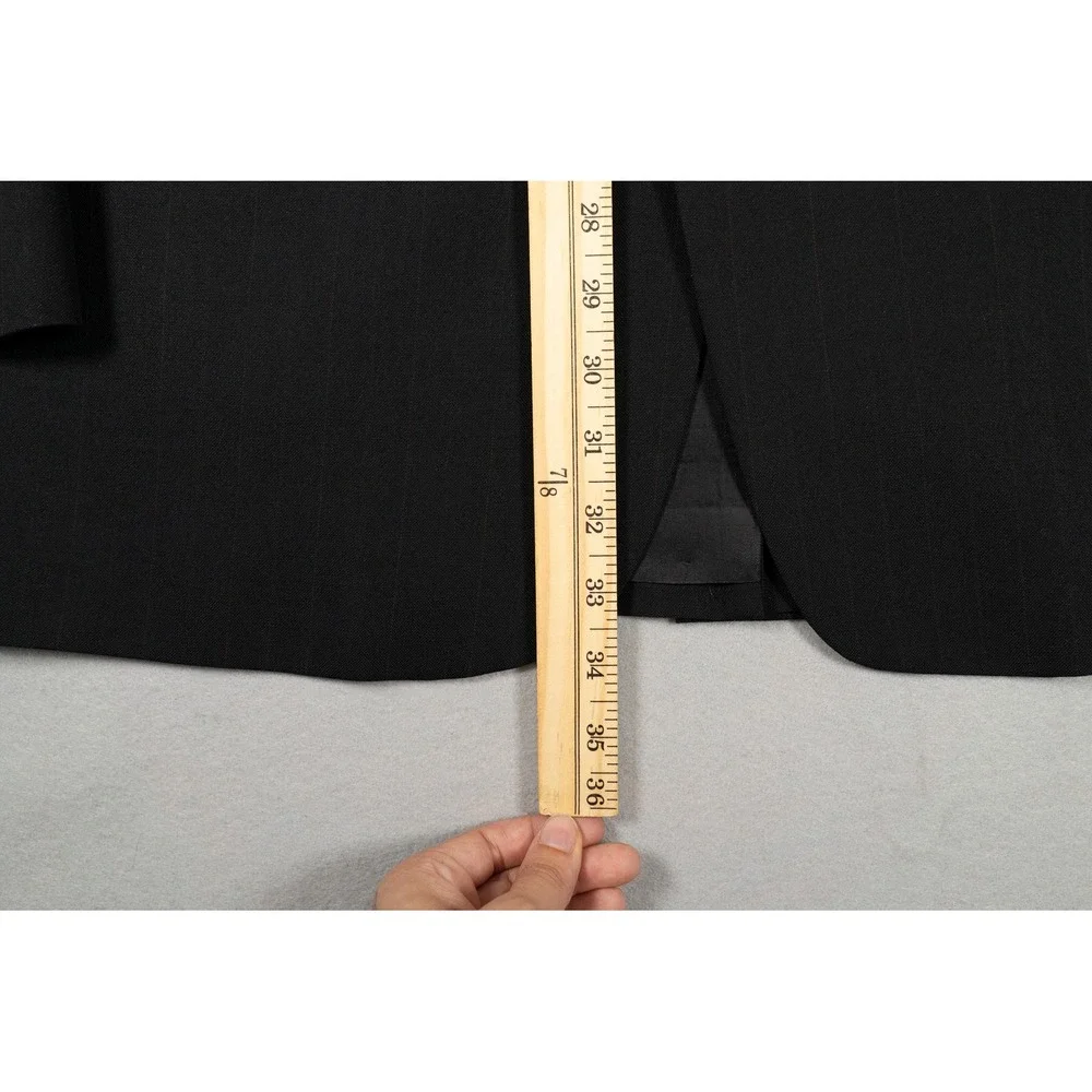Vintage Christian Dior Monsieur Black 100% Wool Blazer Sport Coat Men's 46R USA
